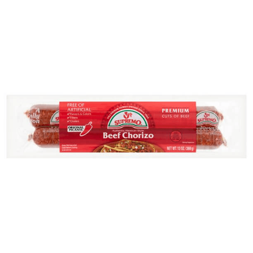 Supremo - Premium Beef Chorizo Original Hot 13 oz