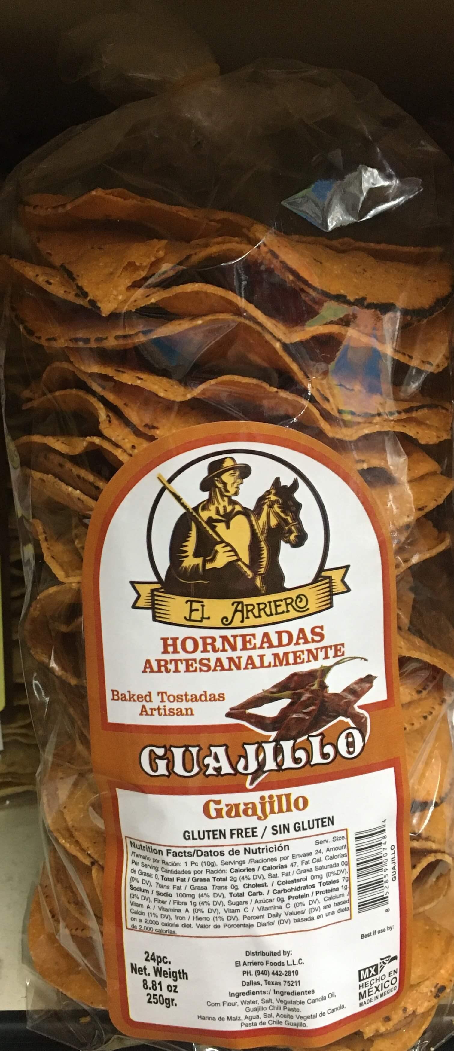 El Arriero - Baked Tostadas Artisan Guajillo Gluten Free 24pc, 8.81oz