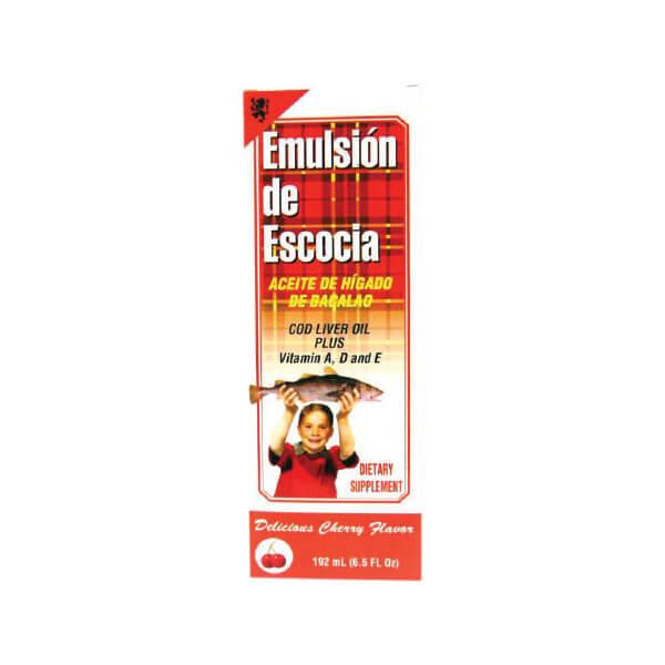 Emulsion de Escocia - Cod Liver Oil, Cherry Flavor 6.5oz