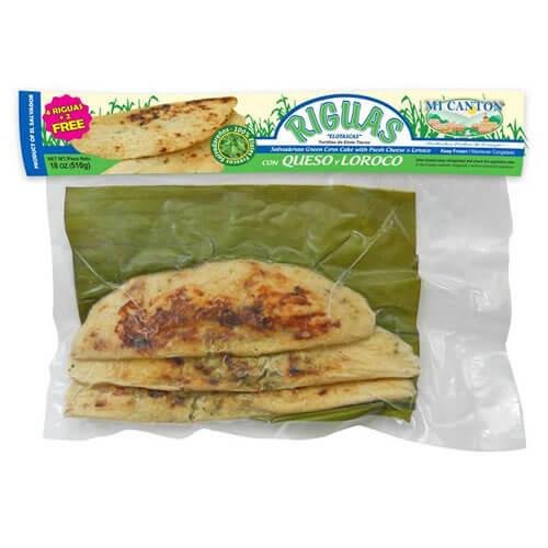 Mi Canton - Salvadoran Green Corn Cake with Fresh Cheese & Loroco 18oz, 6 units.