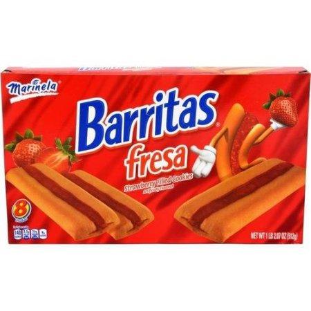 Marinela - Barrita Strawberry Filled Cookie Bars 8ct, 18.07oz