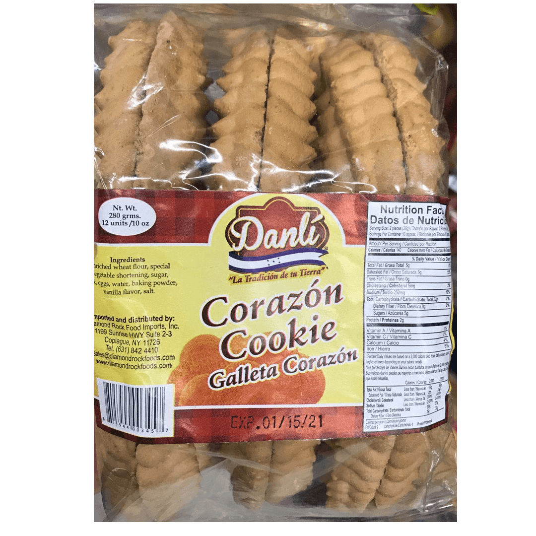 Danlí - Corazon Cookie 12ct, 10oz