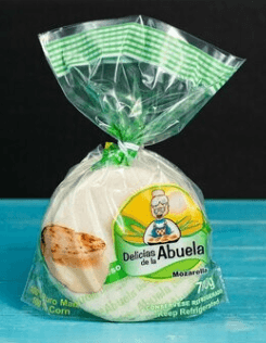 Delicias de la Abuela - Frozen White Arepa with Mozarella Cheese 24oz, 4Ct