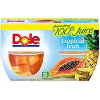 Dole - Fruit Bowls Tropical Fruit 4 ct/4oz