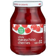 Food Club - Whole Maraschino Cherries 16oz