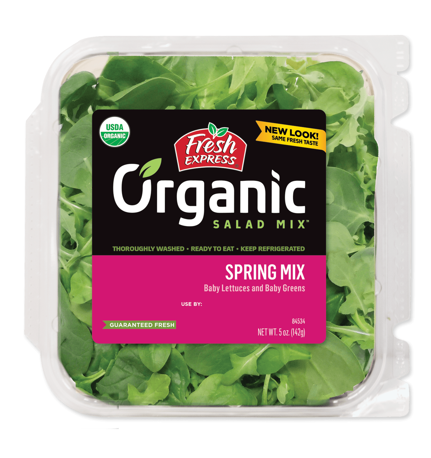 Fresh Express - Organic Salad 50/50 Mix - Baby Spinach & Spring Mix Blend 5oz