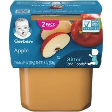 Gerber - Sitter 2nd Foods Apple Baby Meals Tubs - 2ct/4oz
