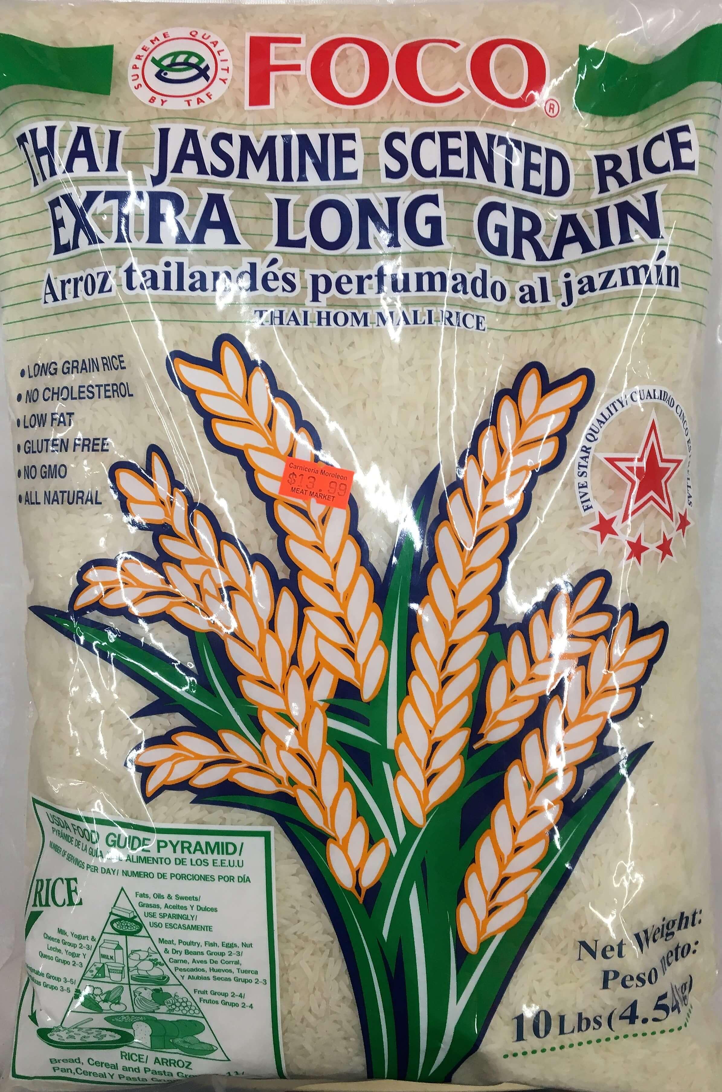 Foco - Thai Jasmine Scented Rice Extra Long Grain 10Lbs.
