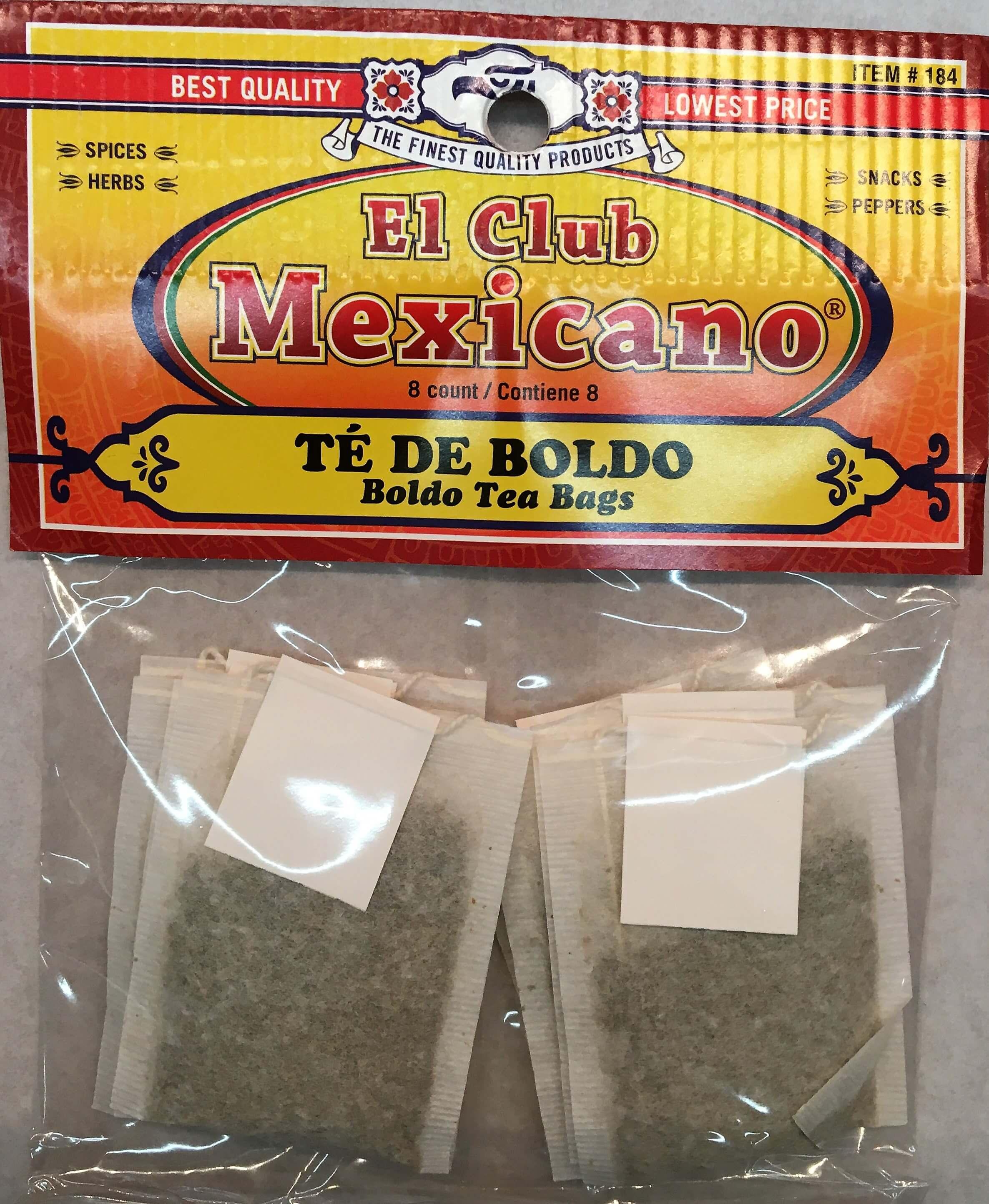 El Club Mexicano - Boldo Tea Bags 8 count.