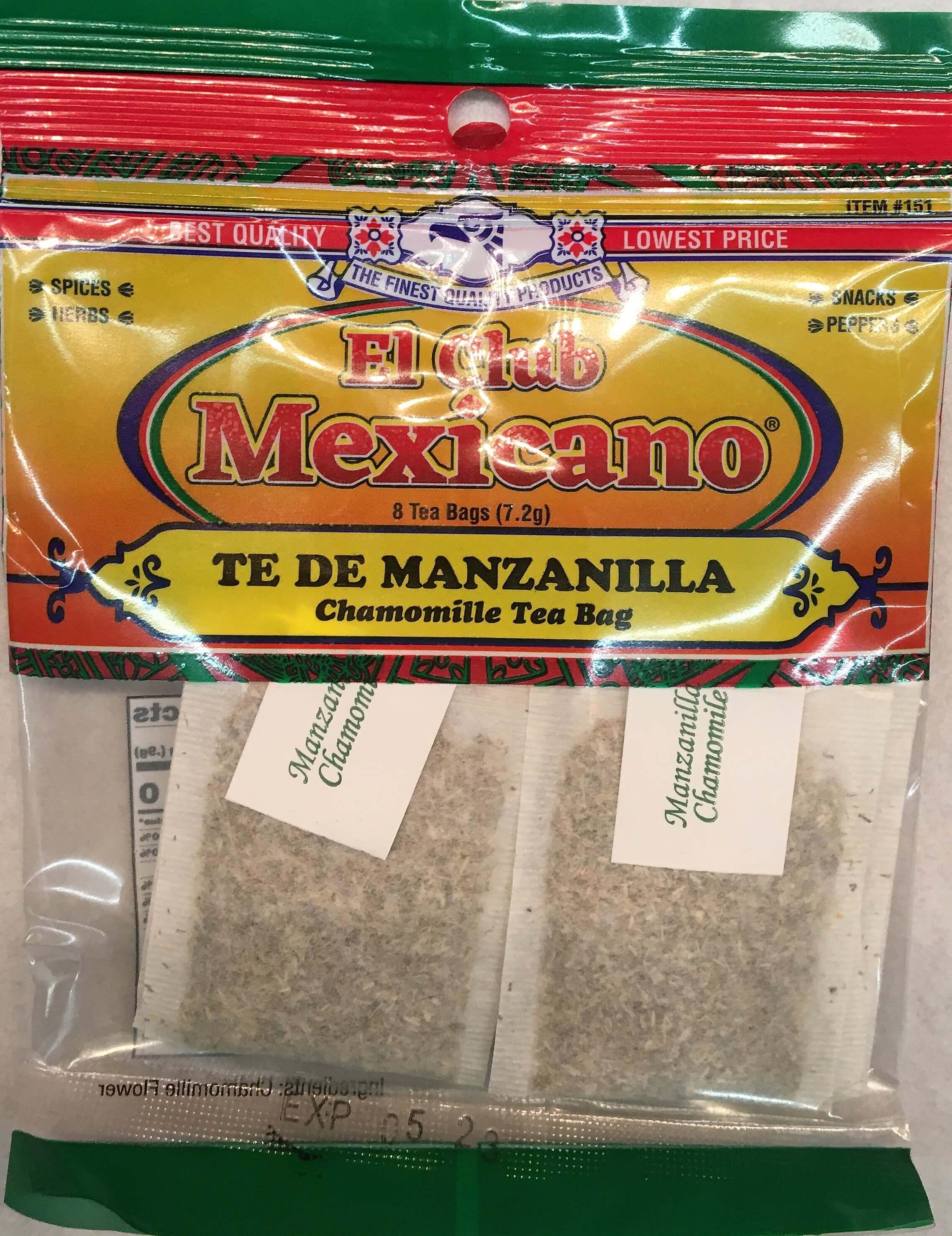 El Club Mexicano - Chamomille Tea Bag 8 count.