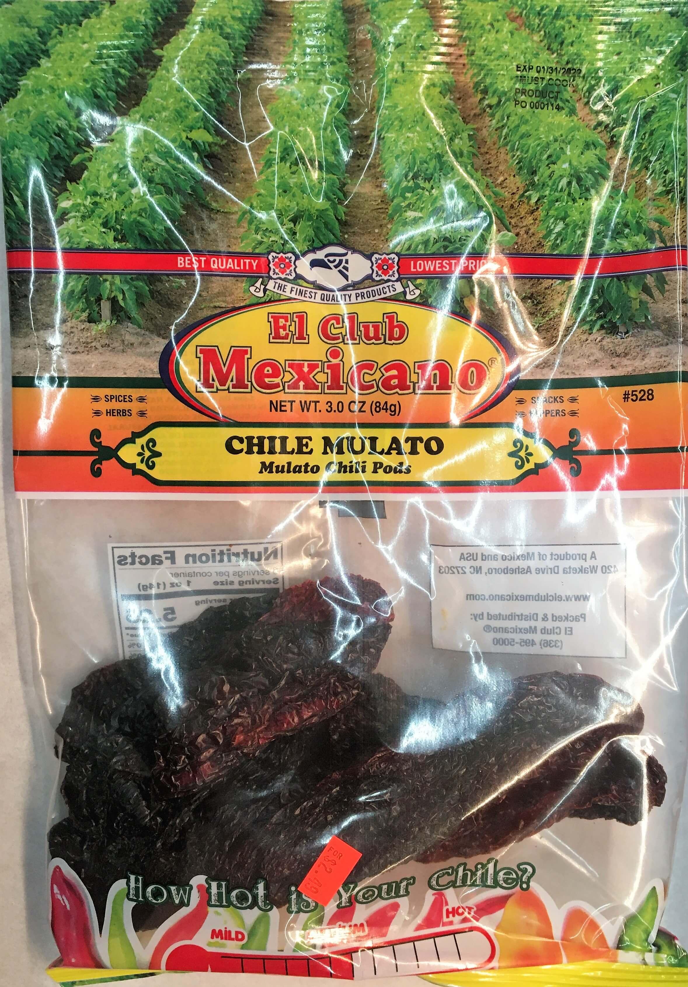 El Club Mexicano - Mulato Chili Pods 3.0 oz.