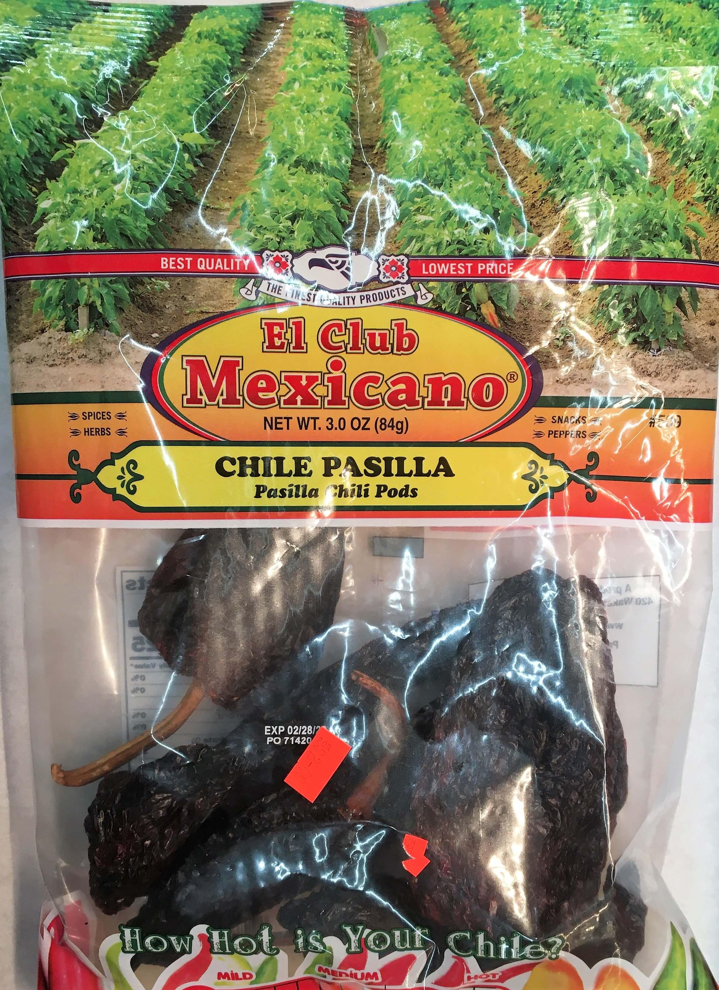 El Club Mexicano - Pasilla Chili Pods 3.0 oz.