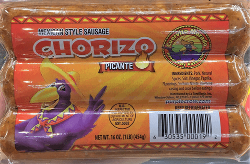 Cuervito Morado - Mexican Style Sausage Chorizo Hot 16 oz
