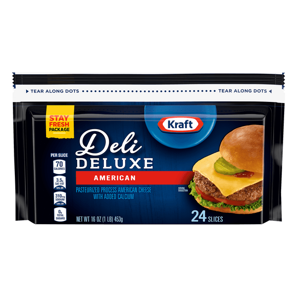 Kraft - Deli Deluxe American Cheese 24 slices 16oz