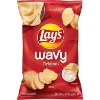 Lay's - Wavy Potato Chips, Original Flavor, 7.75 oz Bag