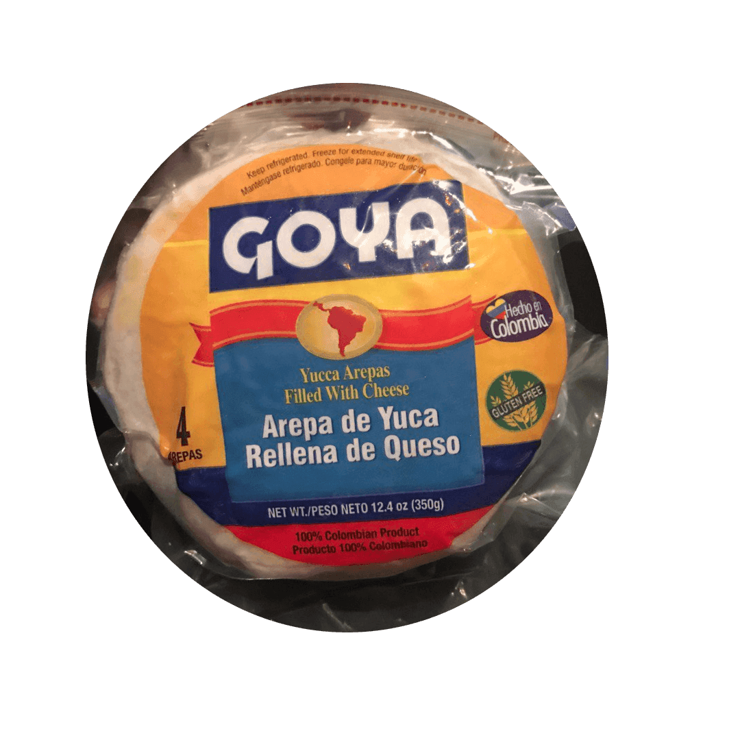 Goya - Frozen Yuca Arepa Filled with Cheese 12.04oz, 4Ct