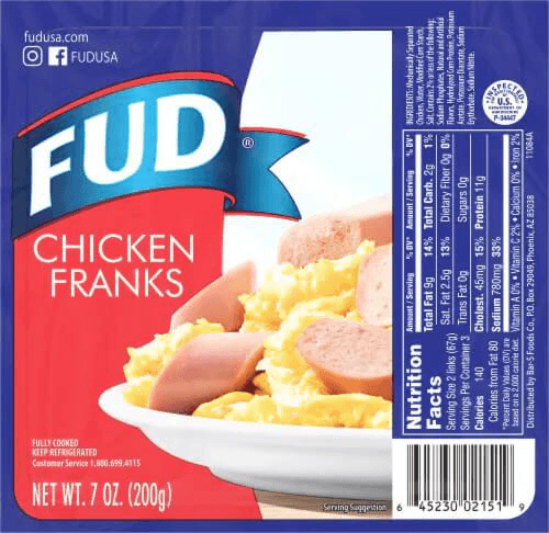 FUD - Chicken Franks 7 oz