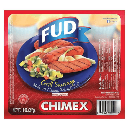FUD - Grill Sausage Chimex, Made with Chicken, Pork & Beef, 14 oz