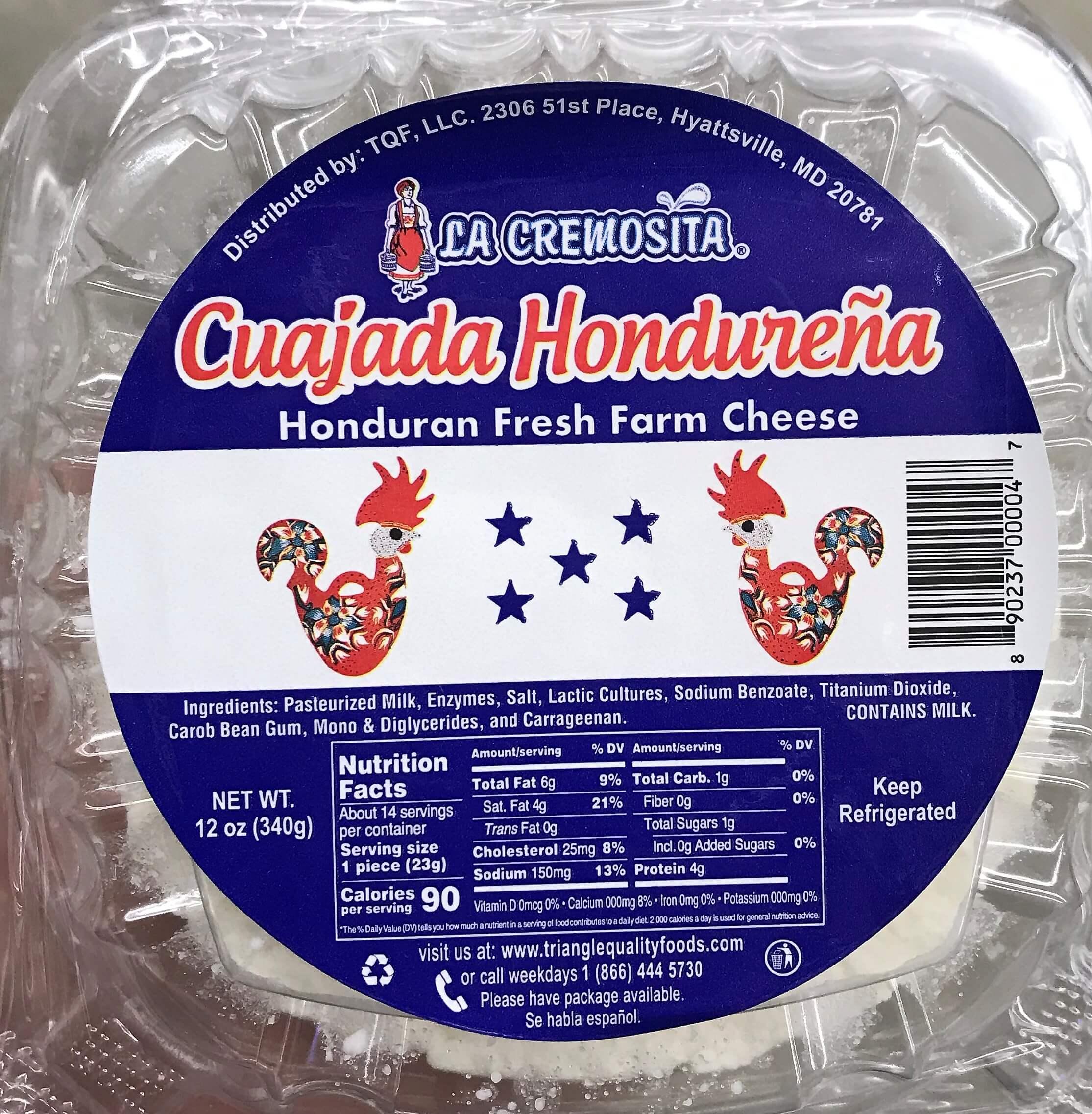 La Cremosita - Honduran Fresh Farm Cheese 12 oz