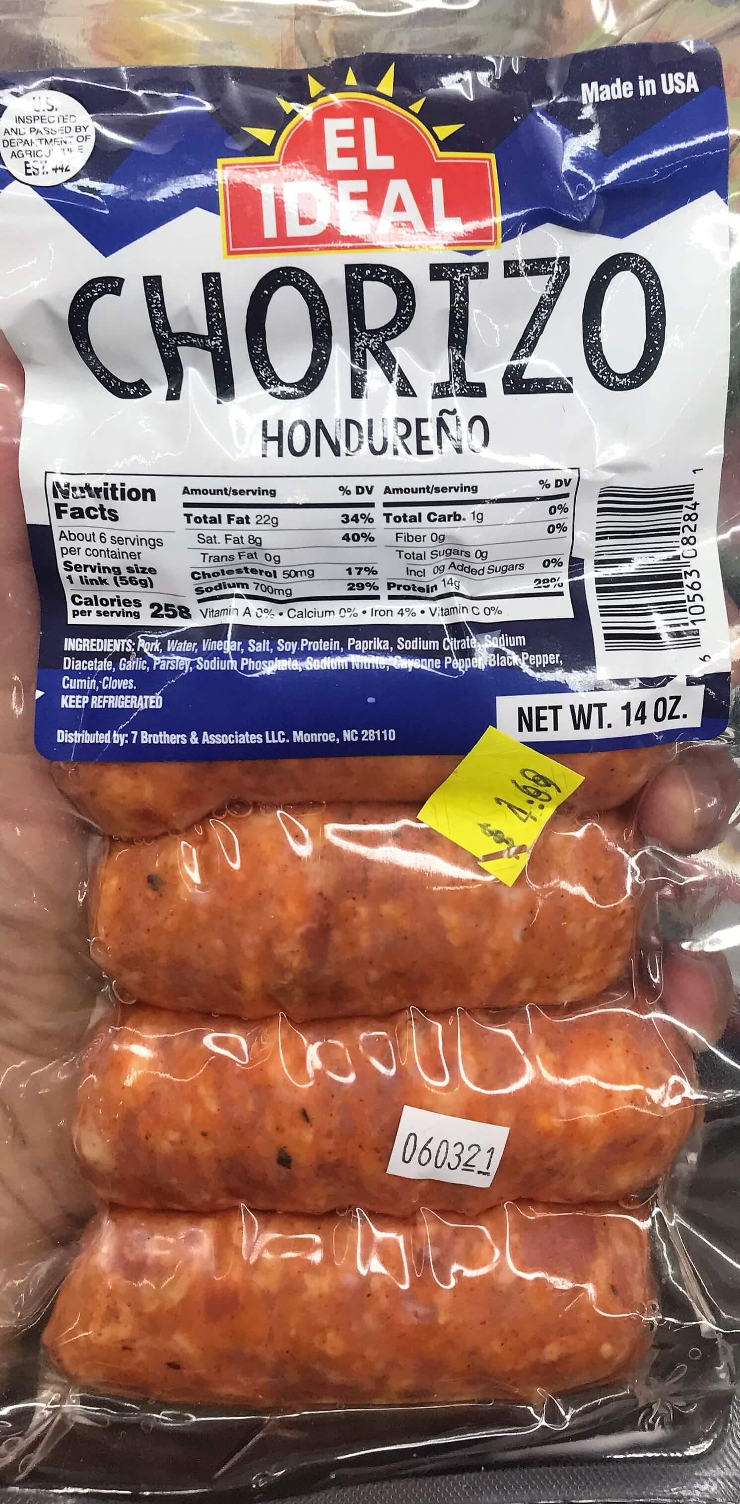 El Ideal - Sausage Hondureño 6units.