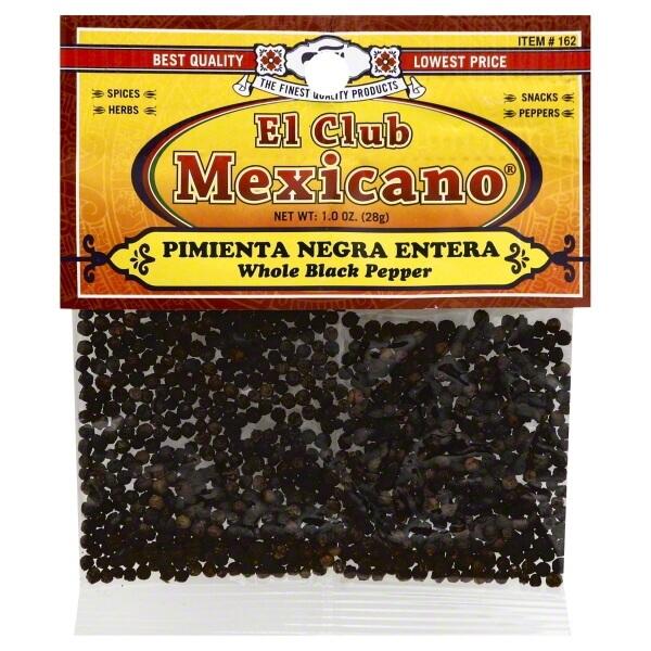 El Club Mexicano - Whole Black Pepper 1 oz.