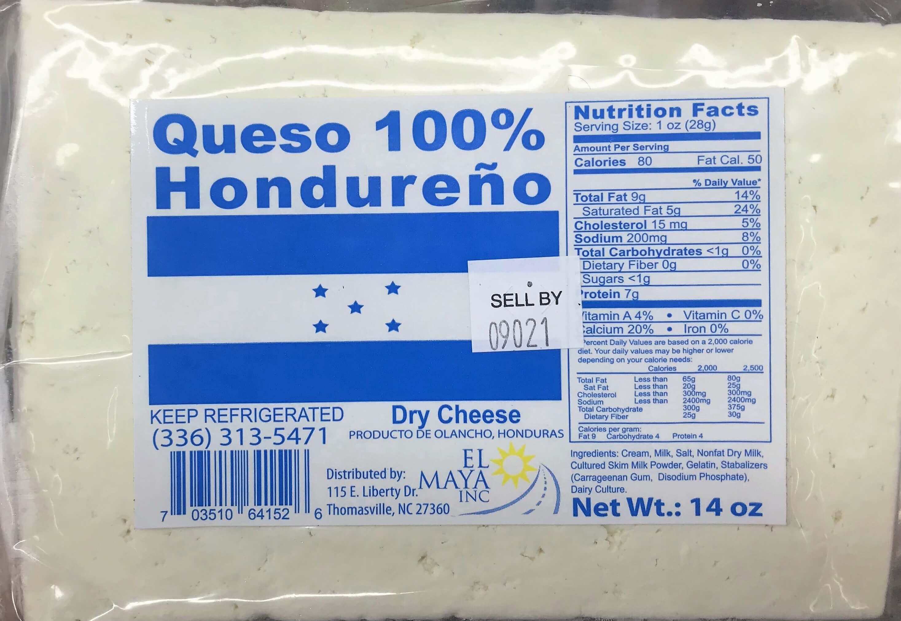 El Maya Inc - Dry Cheese Hondureño 14oz.