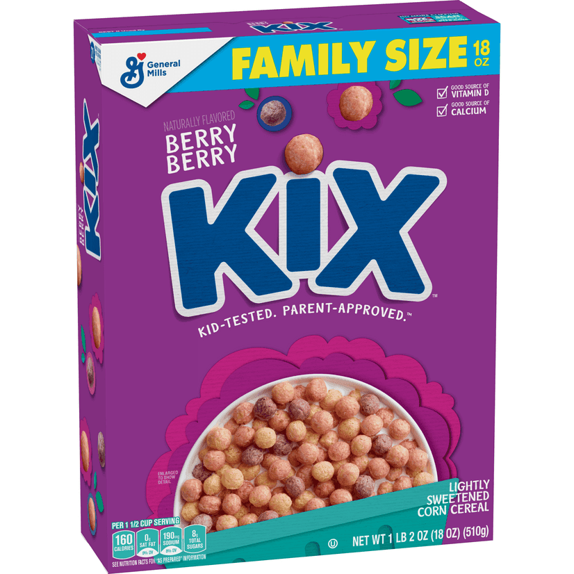 Kix - Lightly Sweetened Corn Cereal Berry Flavor 18 oz