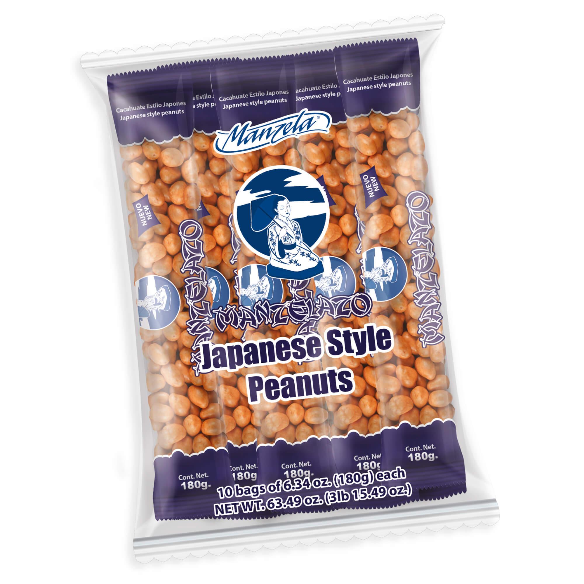 Manzela - Manzelazo Japanese Style Peanuts 10 Bags.