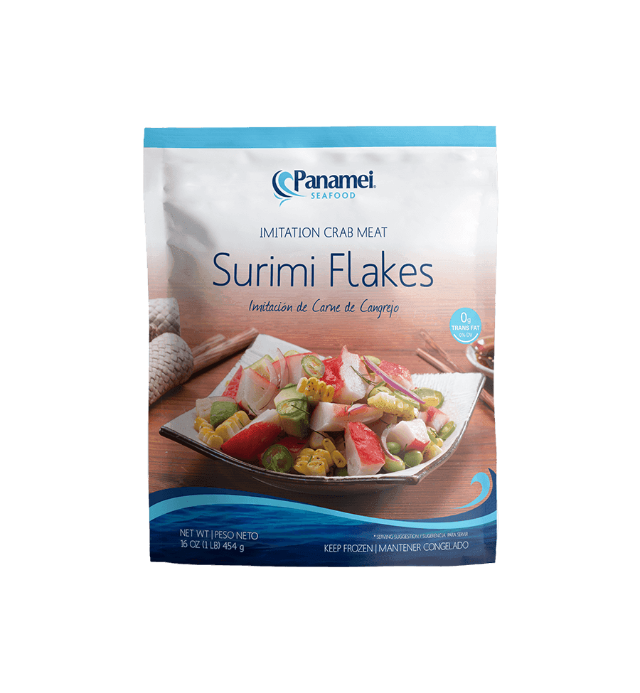 Panamei Seafood - Surimi Flakes, Imitation Crab Meat 16 oz