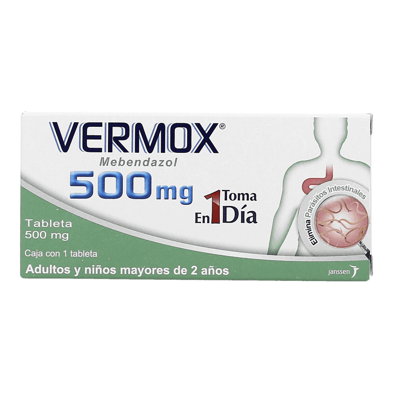 janssen - Veremox - Mebendazol, Box with 1 pill, 500mg