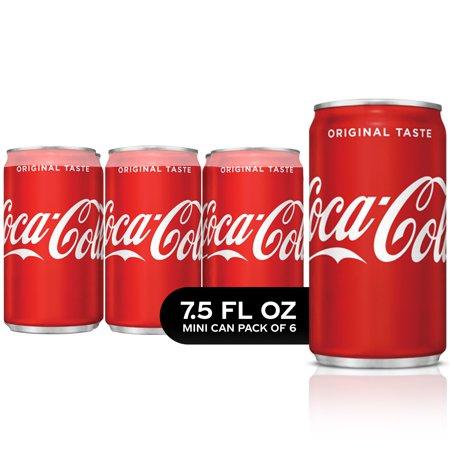 Coca-Cola - 6 Pack Mini Cans 7.5 fl oz,