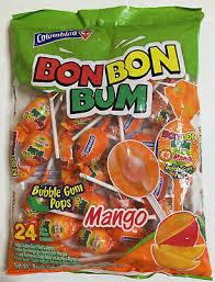 Colombina - Bon Bon Bum Mango lollipops 24Ct