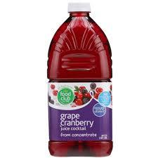 Food Club - Grape Cranberry Juice 64 Fl oz.