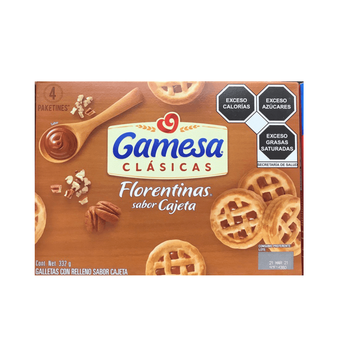 Gamesa - Florentinas  Cajeta Cookies 4 Pkg, 11.1oz