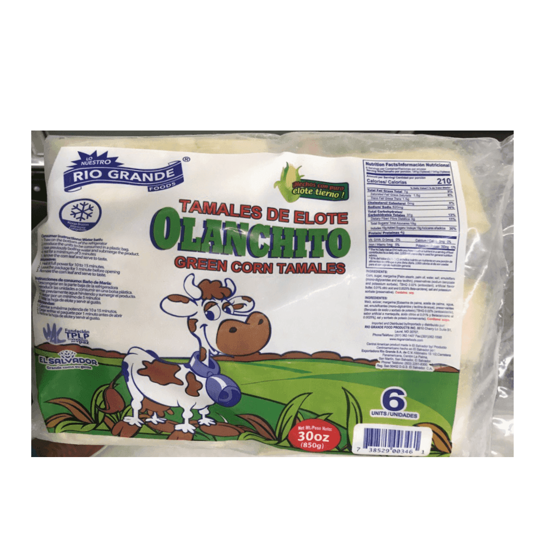 Rio Grande - Frozen Olanchito Corn Tamales 30oz, 6Ct