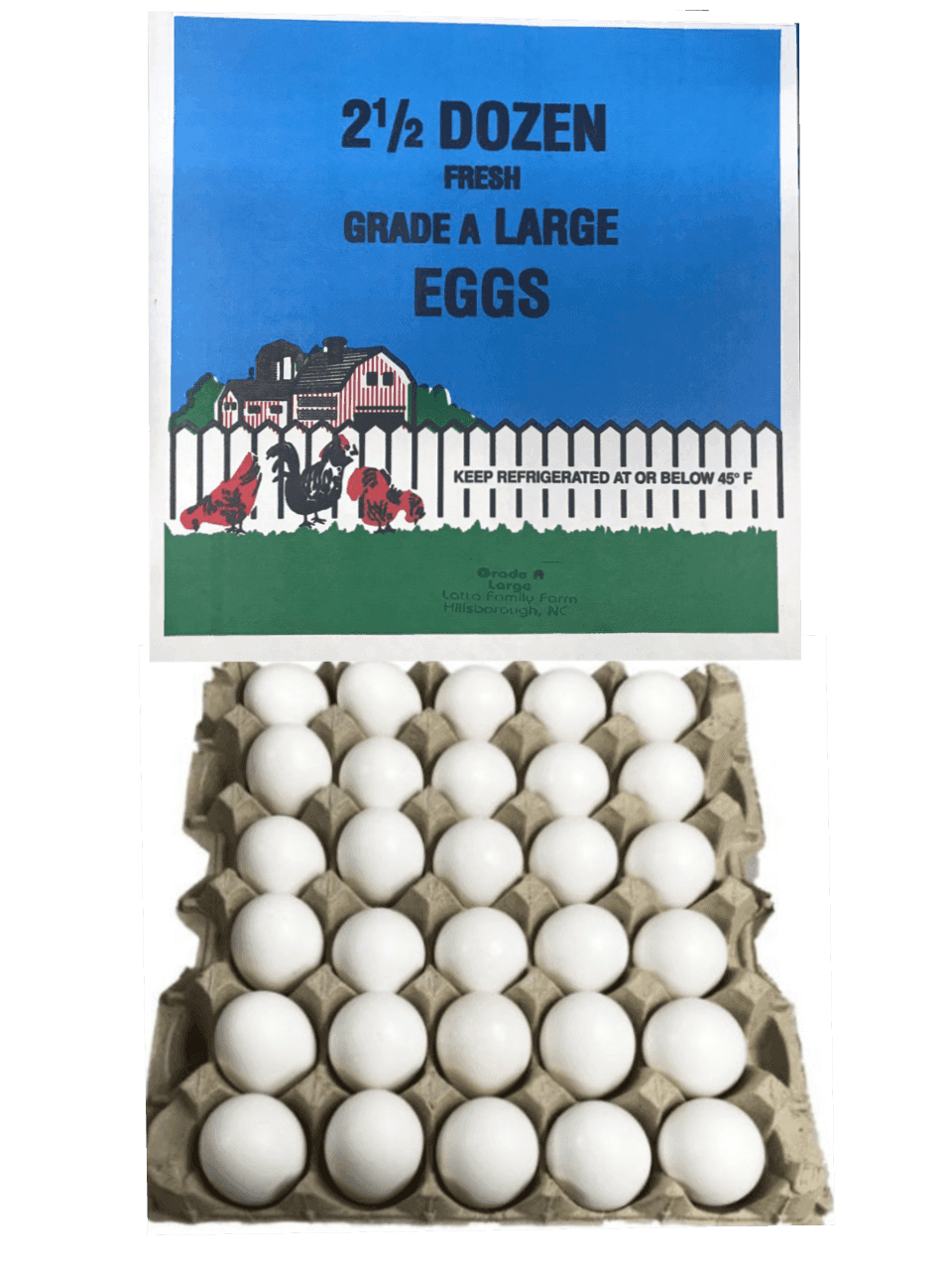 Latta's - White Eggs 2.5 Dozen - Grade A Large