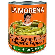 LM - Sliced Green Pickled Jalapeño Peppers 6Lb 6oz