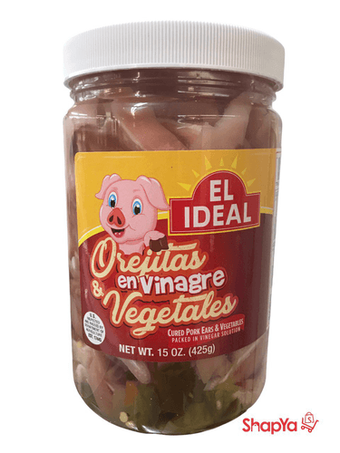 El Ideal - Cured Pork Ears & Vegetables in Vinegar 15oz