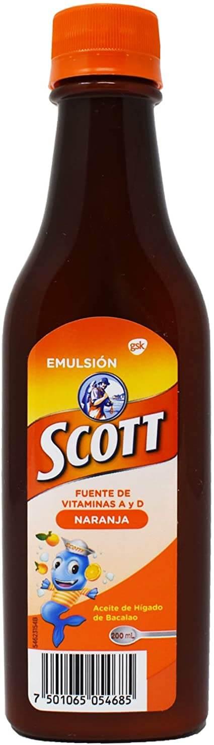 gsk - Scott Emulsion, Aceite de Higado de Bacalao, Orange Flavor 200ml