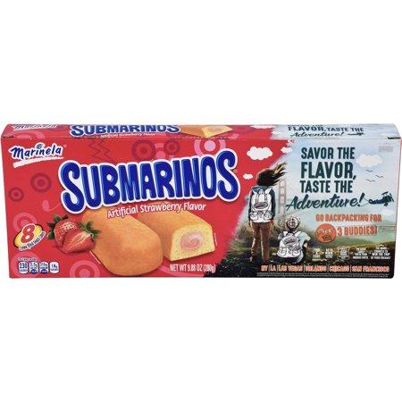 Marinela - Submarino Strawberry Snack Cakes 8ct, 9.88 Oz